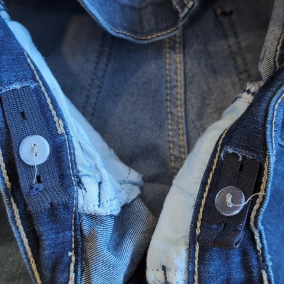 Guess Skinny Jeans Stretch Denim Adjustable Rhinestone Blue Girls Size 10 - Picture 8 of 13